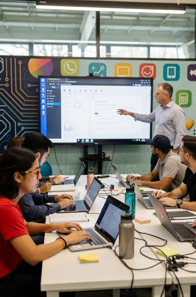 Usability testing process with diverse participants and tools.